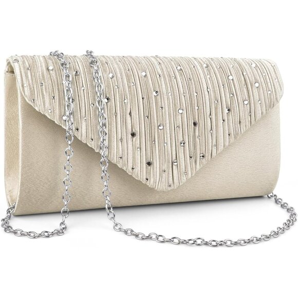 Clutch Purses for Women Elegant Evening Shoulder Bags Sparkling Party Handbags - Picture 1 of 7